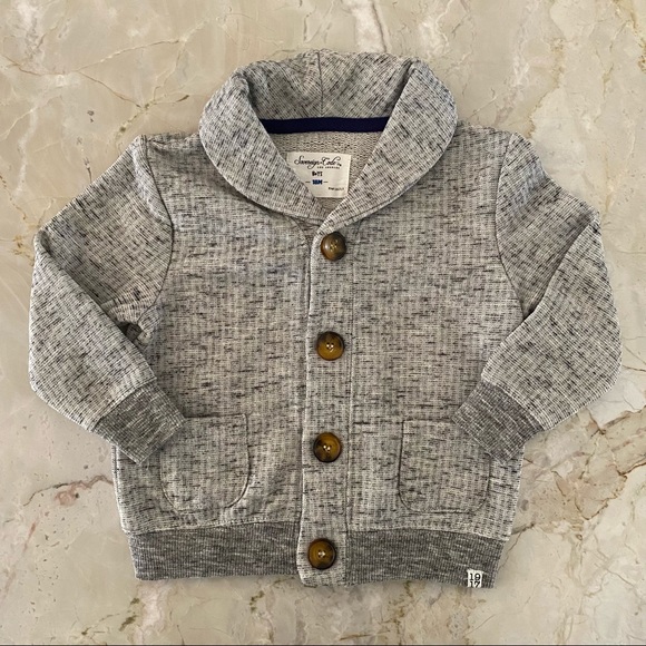 Sovereign Code Other - Sovereign Code Marled Gray Collared Grandpa Cardigan, Size 18m, Like New